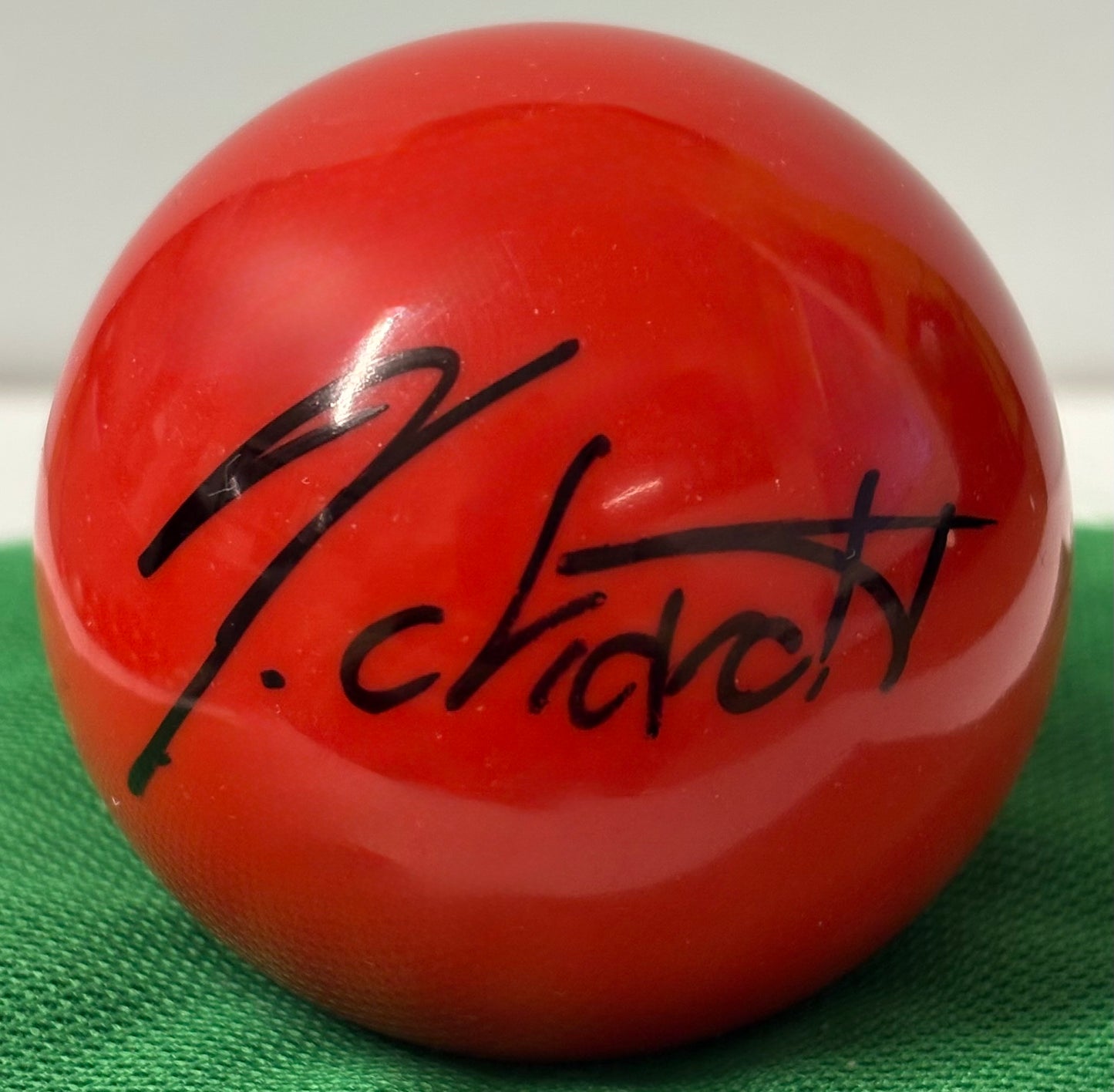 German Snooker Referee Marcel Eckardt Signed Red Snooker Ball + COA