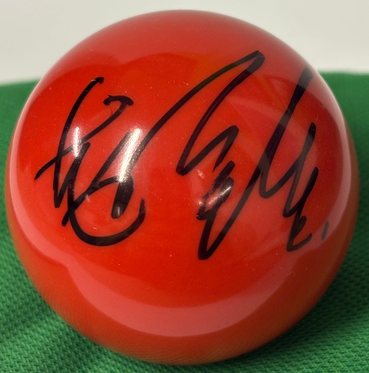 Chinese Snooker Player Long Zehuang Signed Red Snooker Ball + Dealer COA