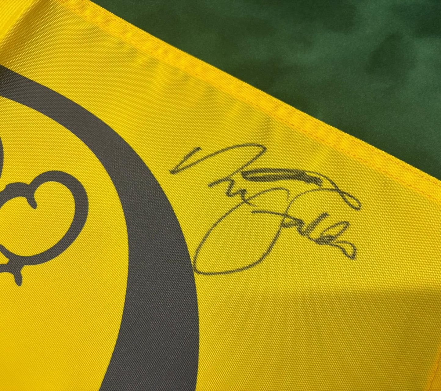 Sir Nick Faldo World Golf Hall of Fame Member Signed Undated Open Pin Flag + COA