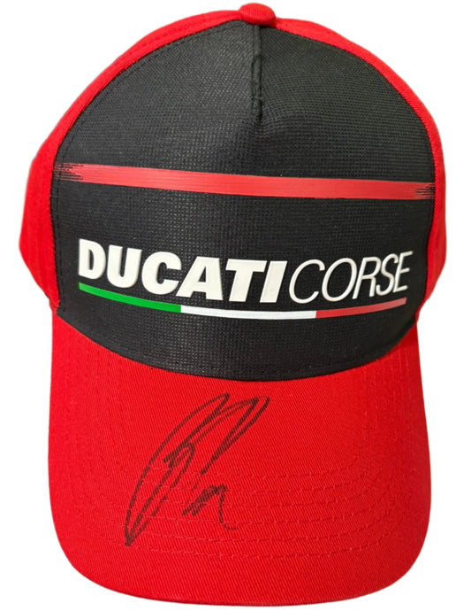 Francesco Bagnaia Signed #63 Ducati Corse MotoGP Cap + Dealer COA