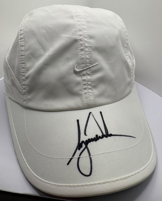 The 'GOAT' Tiger Woods Signed White Nike Golf Cap with COA