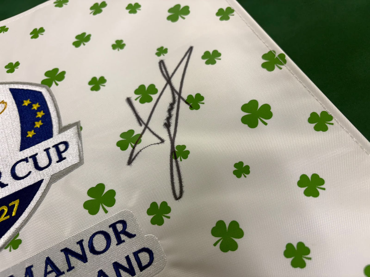 Luke Donald Signed 2027 Ryder Cup @ Adare Manor (Ireland) Golf Pin Flag + Cert