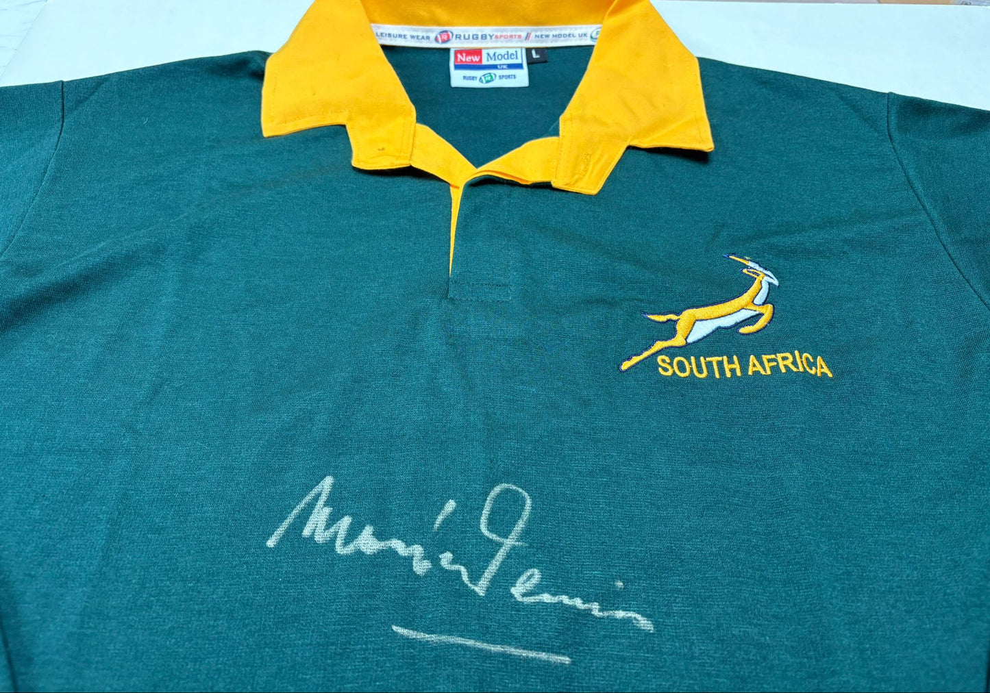 South African Rugby Union Legend Morné du Plessis Signed Springboks' Shirt + COA