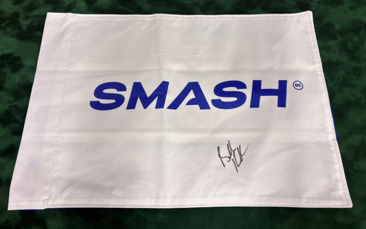 Five-Time Winner Brooks Koepka Signed LIV Golf Smash Golf Pin Flag + Dealer COA