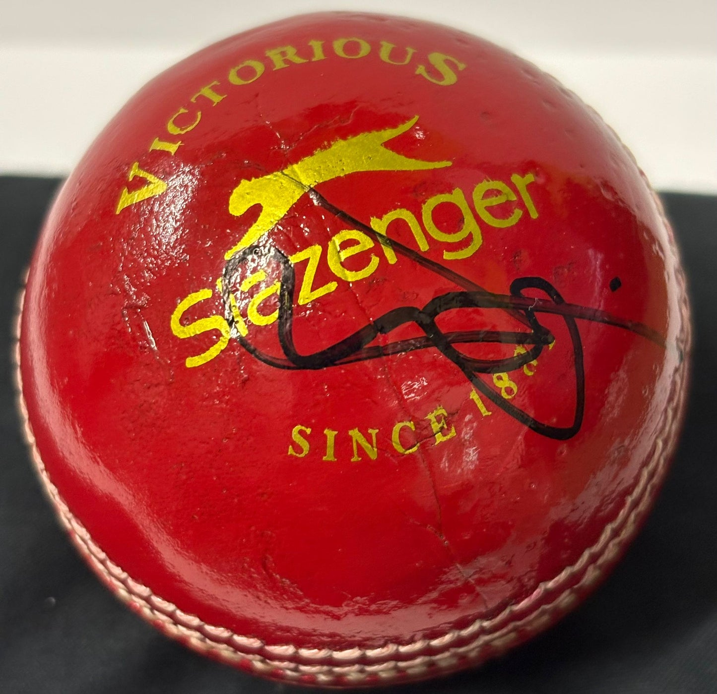 Steve Harmison Former First Class Cricketer Signed Red Ball + Dealer Cert