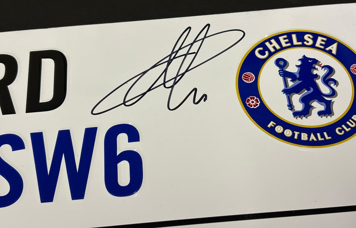 Eden Hazard Signed Chelsea FC Stamford Bridge SW6 Football Street Sign + Cert