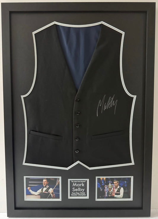 Mark Selby Four Time World Snooker Champion Signed & Framed Waistcoat + COA