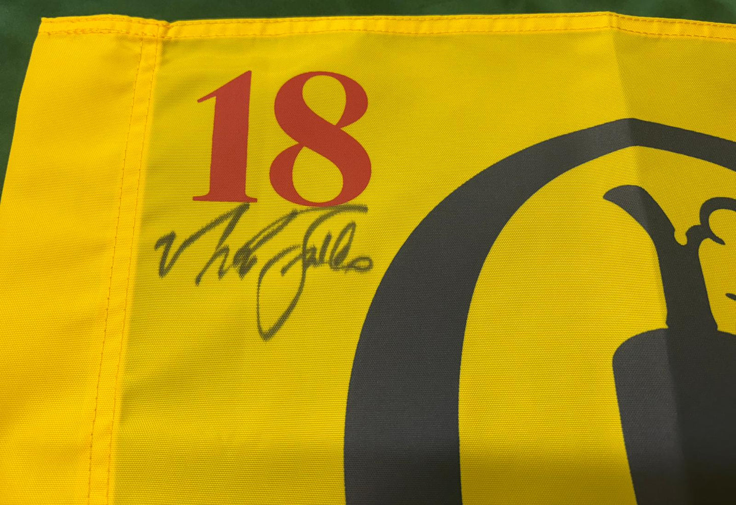 Sir Nick Faldo Three-Time Open Champion Signed Undated Golf Flag + Dealer Cert