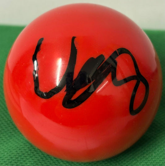 German Snooker Player Umut Dikme Signed Red Snooker Ball + Dealer COA