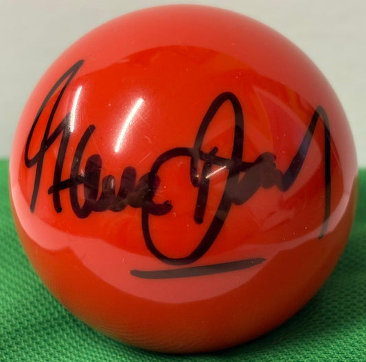 Steve Davis 6x World Snooker Champion Signed Red Full Size Snooker Ball with COA