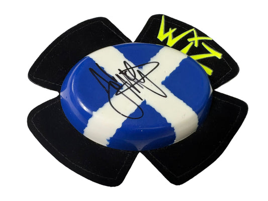John McGuinness MotoGP Racer & Isle of Man TT Specialist Signed Scottish Flag Knee Slider + Cert