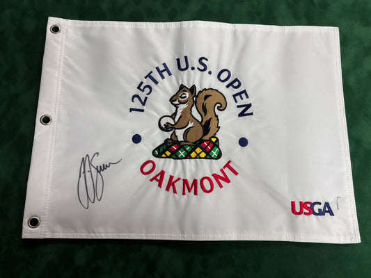 125th US Open at Oakmont Golf Flag Signed by Winner JJ Spaun + Dealer COA