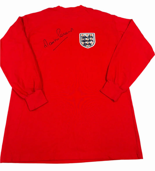 England 1966 World Cup Final Retro Football Shirt Signed by Martin Peters + COA