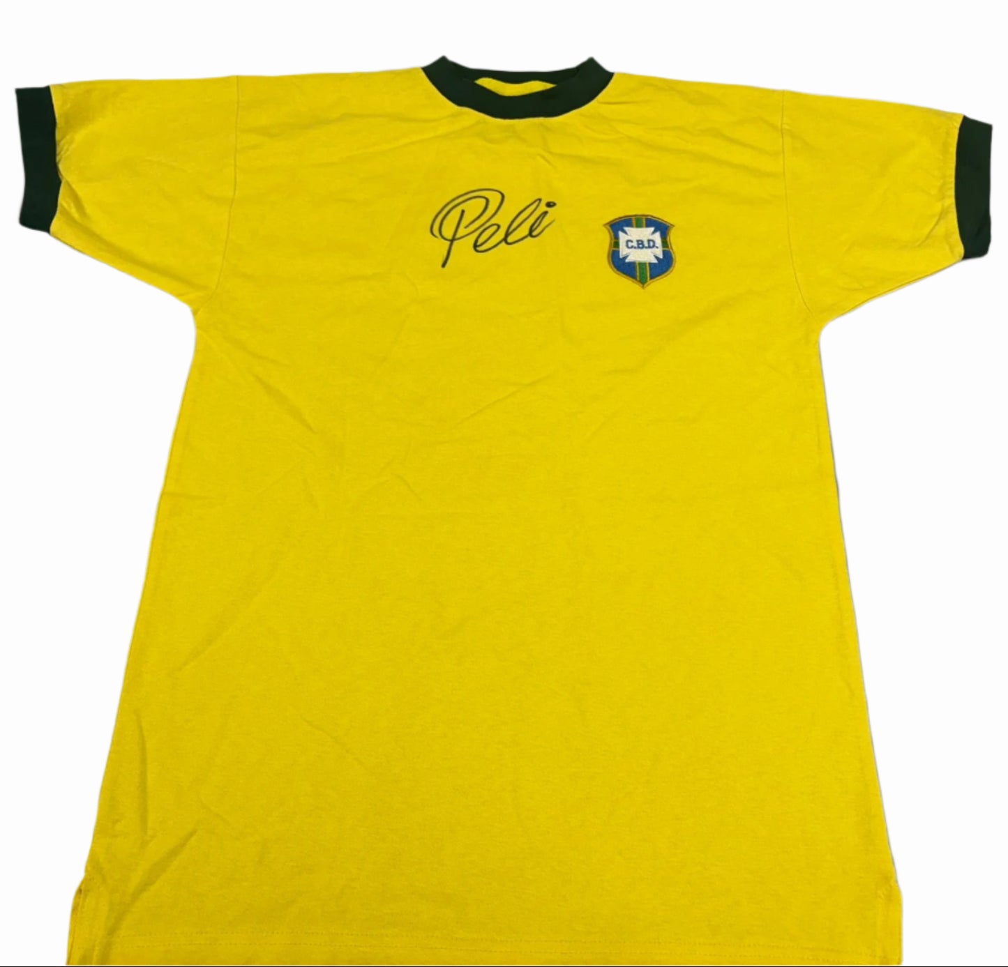 Brazilian Football Legend Pelé Signed 1982 Retro World Cup Football Shirt + COA