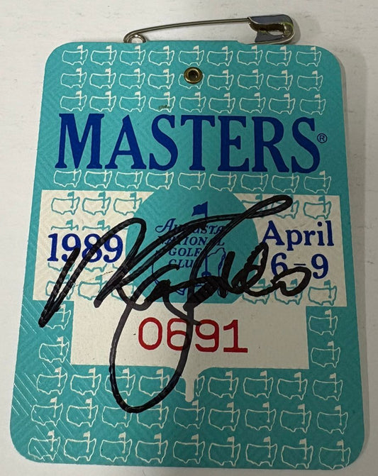 1989 Augusta Masters Ticket Signed by Winner Sir Nick Faldo + Dealer COA