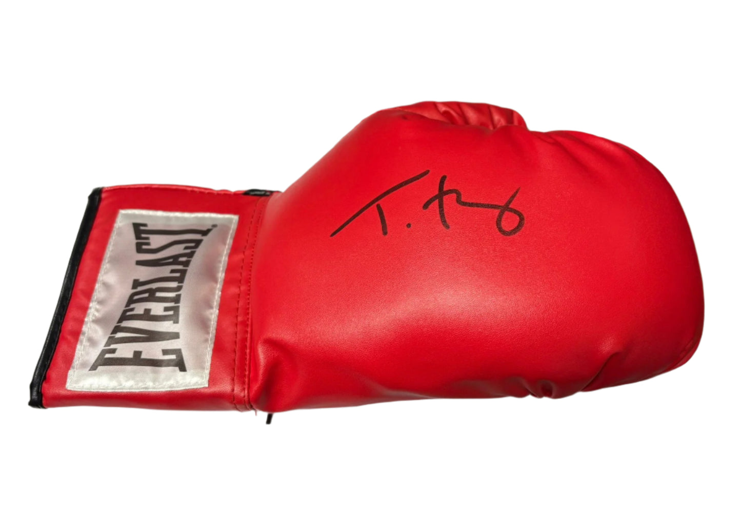 Tyson Fury 'The Gypsy King' World Heavyweight Champion Signed Red Everlast Boxing Glove + Cert (Small Autograph)