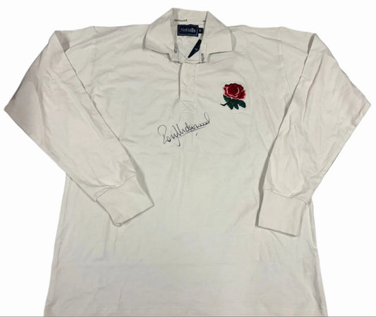 Rugby Legend Rory Underwood Signed Vintage 1980's England Rugby Shirt + COA