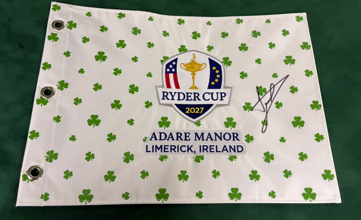 Luke Donald Signed 2027 Ryder Cup @ Adare Manor (Ireland) Golf Pin Flag + COA