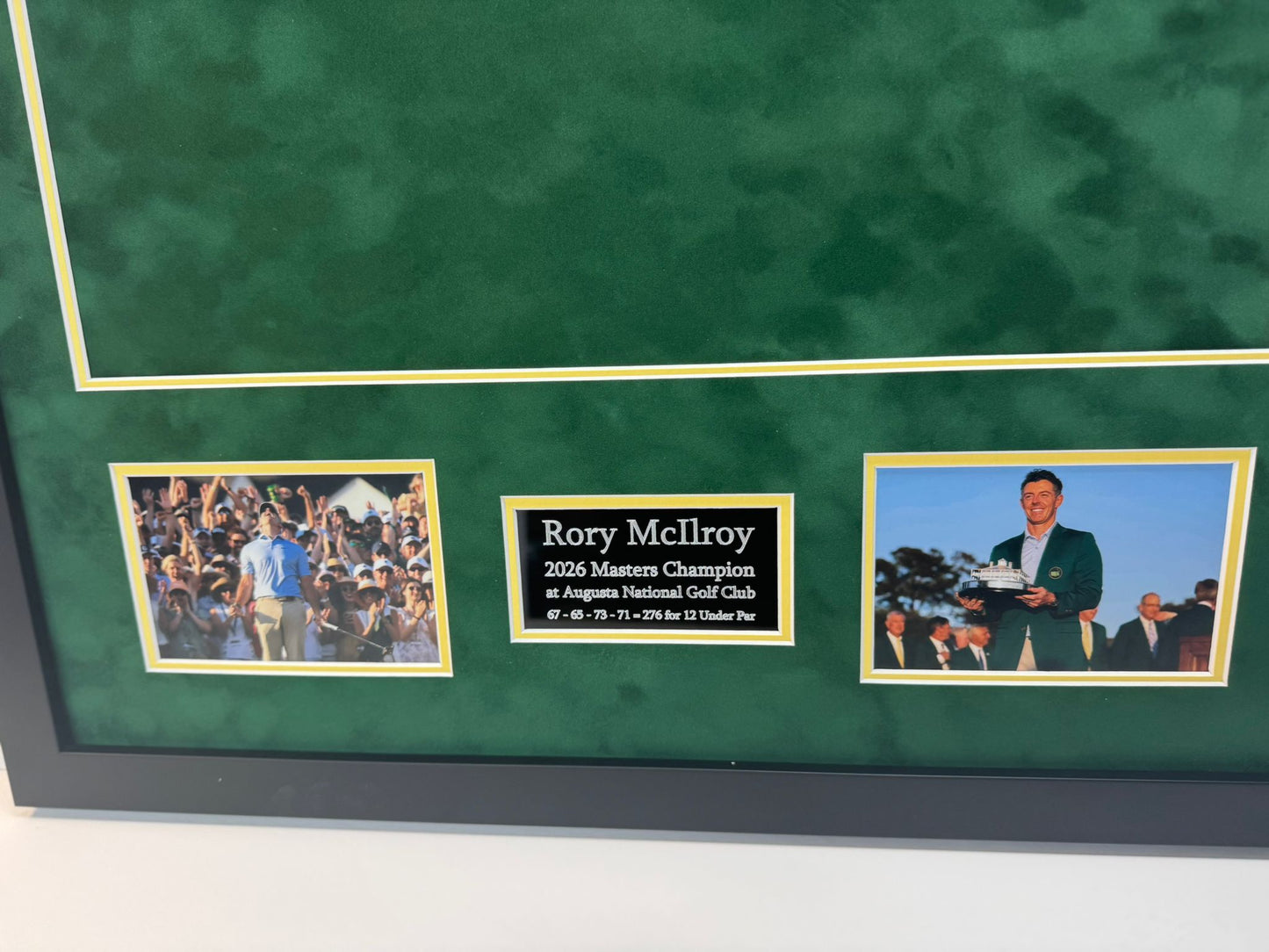 Premium Golf Flag Framing Kit for 2026 Masters Champion Rory McIlroy Pin Flag