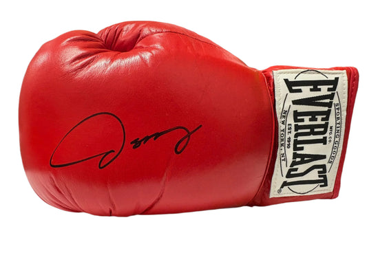 Oscar De Lay Hoya 'The Golden Boy' Signed Red Everlast Boxing Glove + Cert