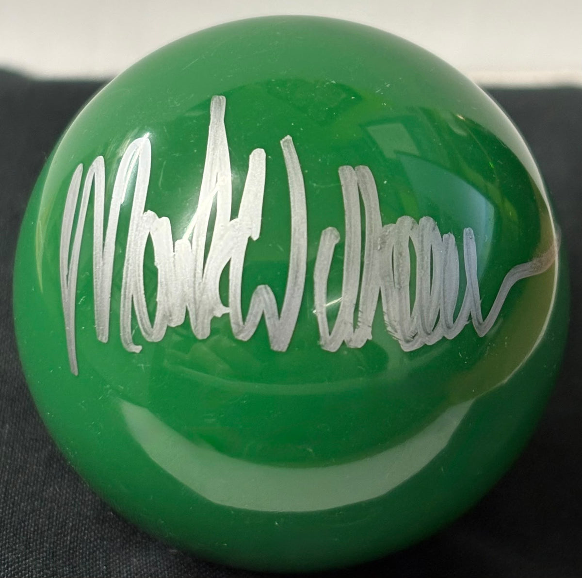 Mark Williams Three-Time World Snooker Champion Signed Green Snooker Ball + COA