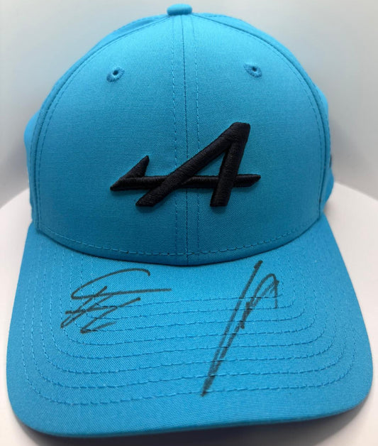 Pierre Gasly & Franco Colapinto Alpine Formula One Drivers Signed 9FORTY F1 Cap + Dealer COA