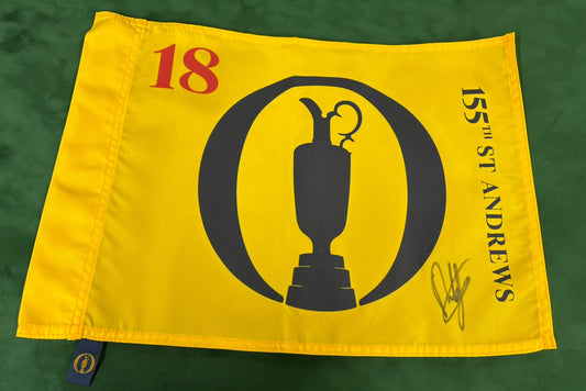 Francesco Molinari 2018 Open Champion Signed 155th @ Andrews Golf Flag + Cert