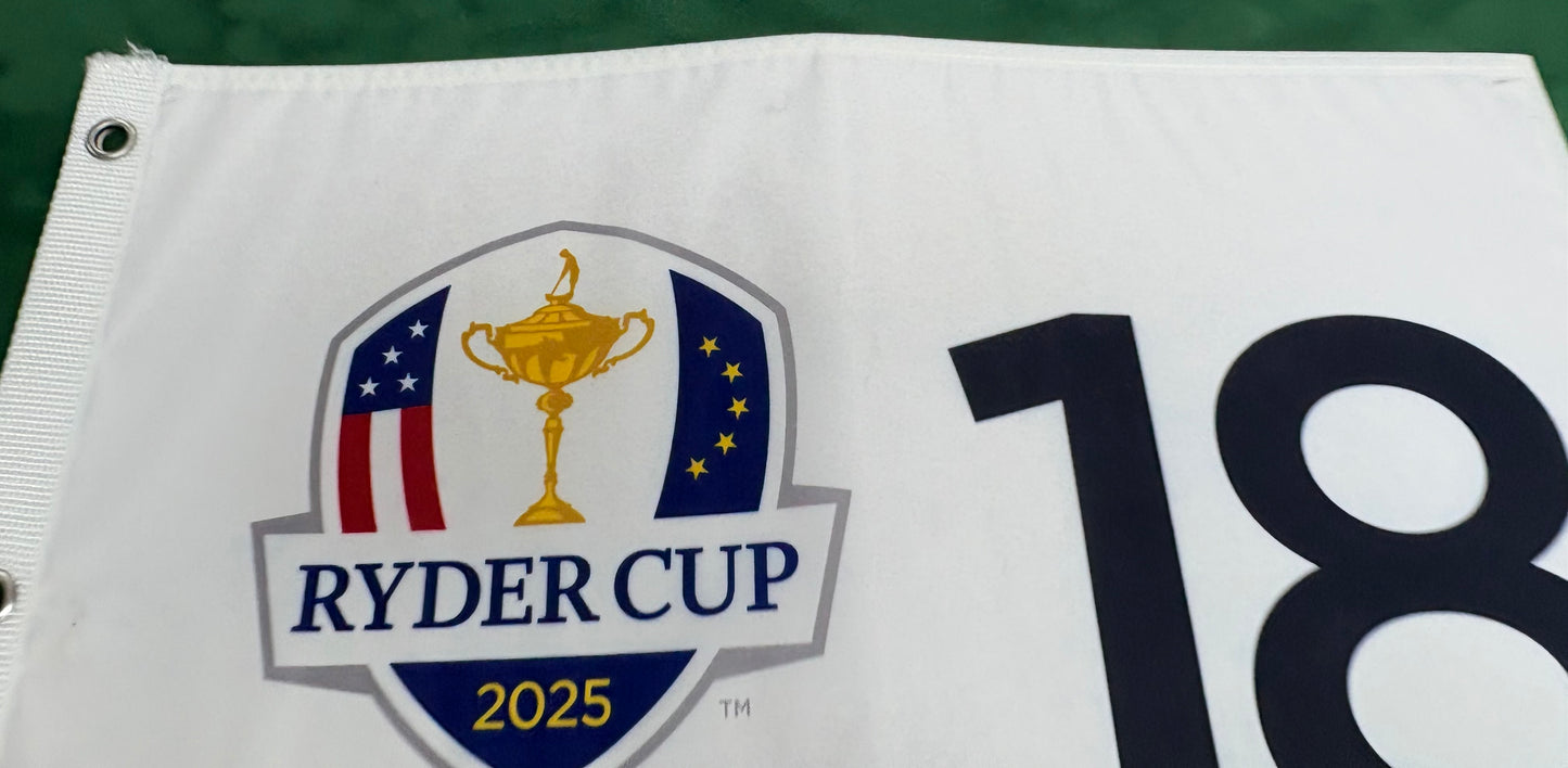 2025 Ryder Cup Winner Shane Lowry Signed Bethpage Black Golf Flag + Dealer Cert