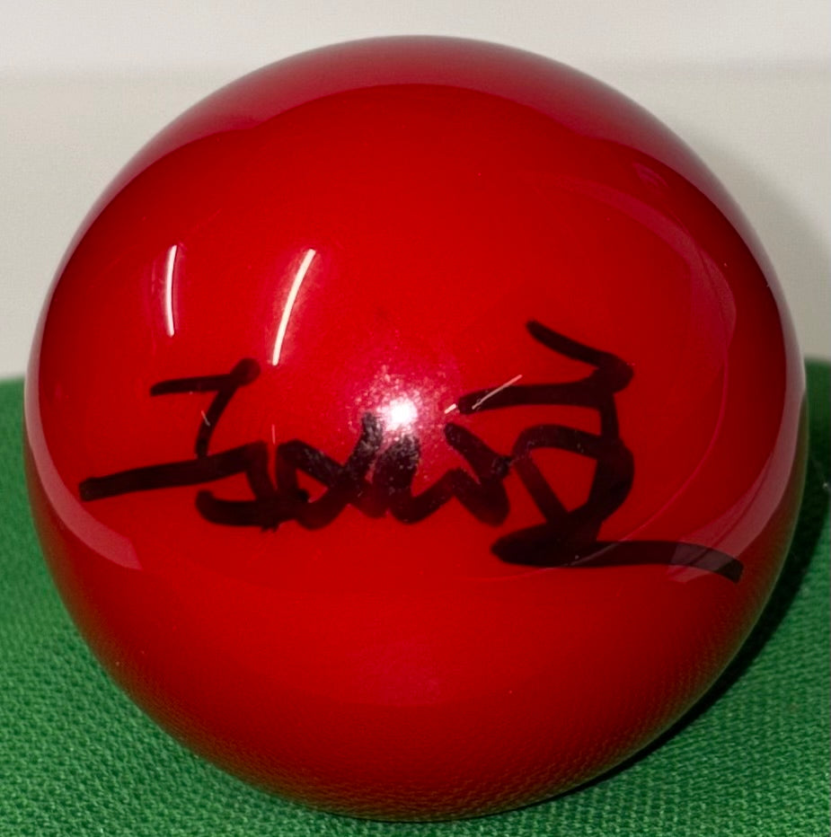 2025 Snooker World Champion Zhao Xintong Signed Red Snooker Ball + Dealer Cert