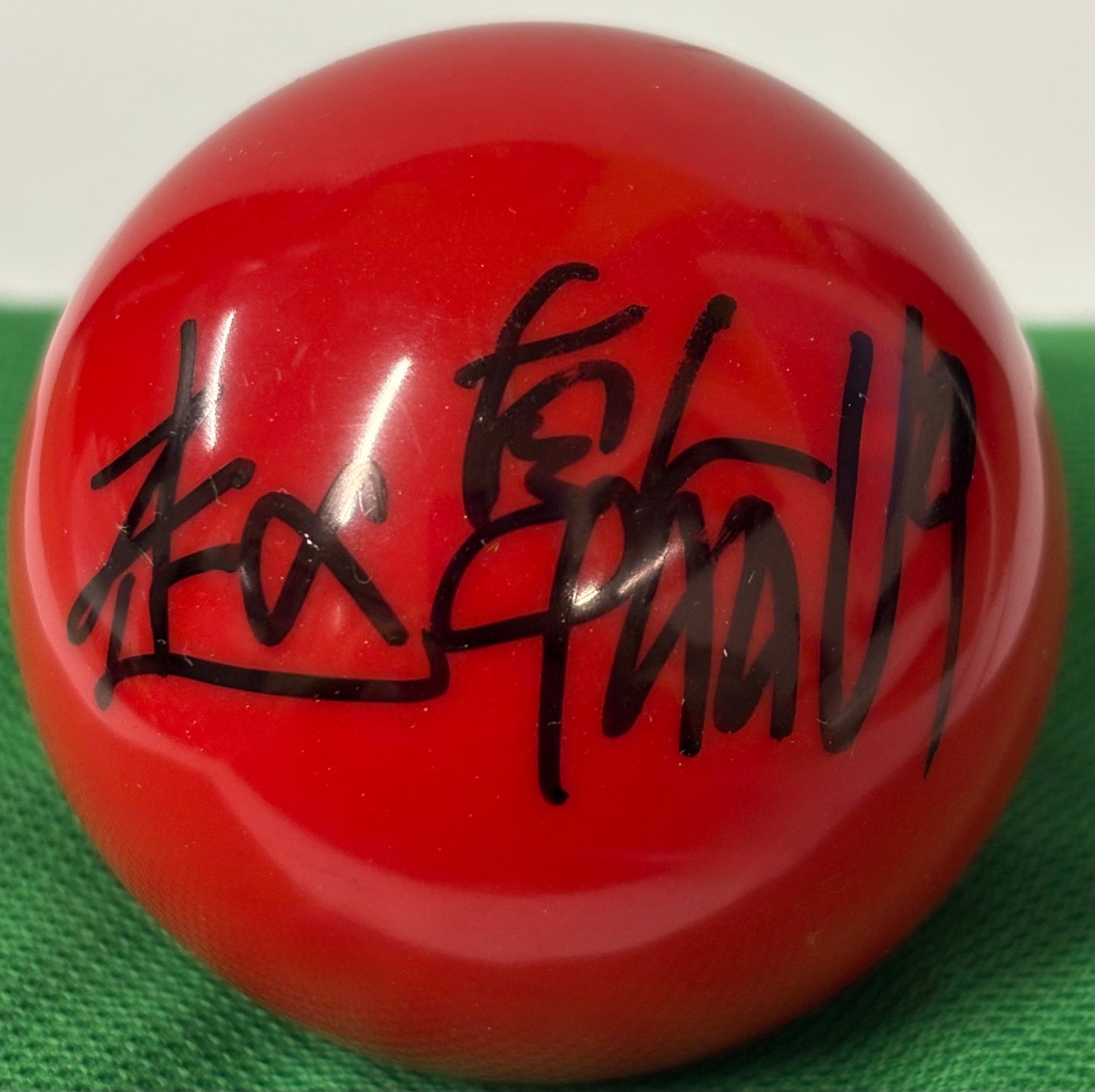 World Snooker Tour Player Zhao Hanyang Signed Red 2’’ Snooker Ball + Dealer COA