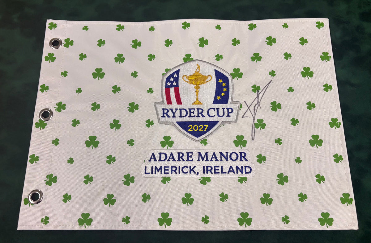Luke Donald Six-Time Ryder Cup Winner Signed 2027 Shamrock Golf Flag + Cert