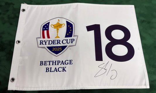 2025 Ryder Cup Winner Shane Lowry Signed Bethpage Black Golf Flag + Dealer Cert