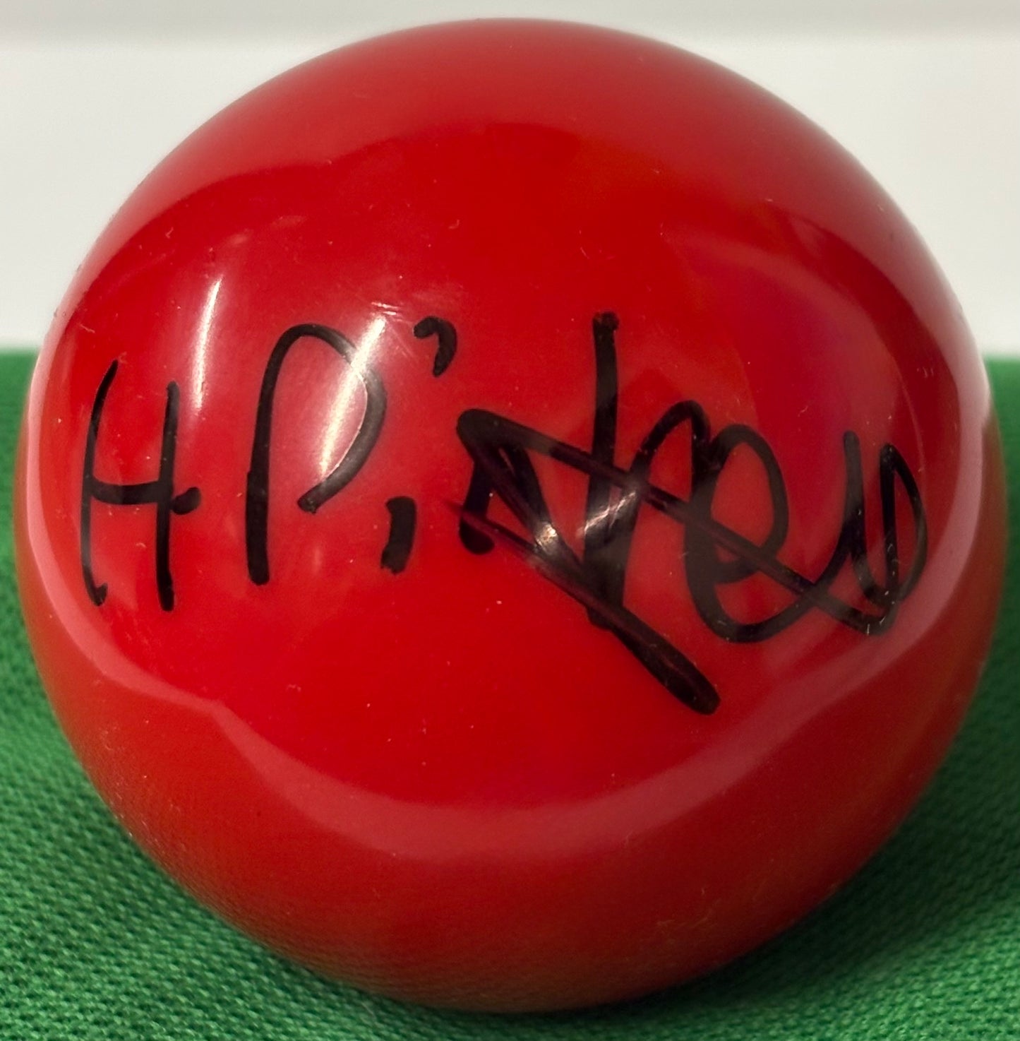 World Snooker Tour Player Haydon Pinhey Signed Red 2’’ Snooker Ball + Dealer COA