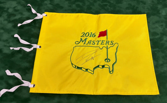 Champion Danny Willett Signed 2016 Augusta Masters Golf Flag + Dealer COA
