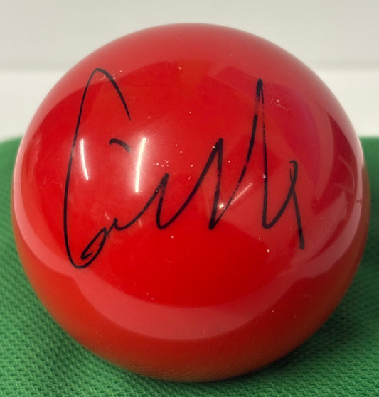 Yan Bingtao Signed RED Snooker Ball + Dealer COA
