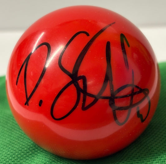 Dave Gilbert Signed Red Snooker Ball + Dealer COA