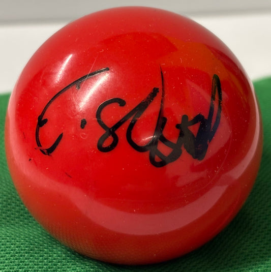 Elliott Slessor Signed Red Snooker Ball + Dealer COA