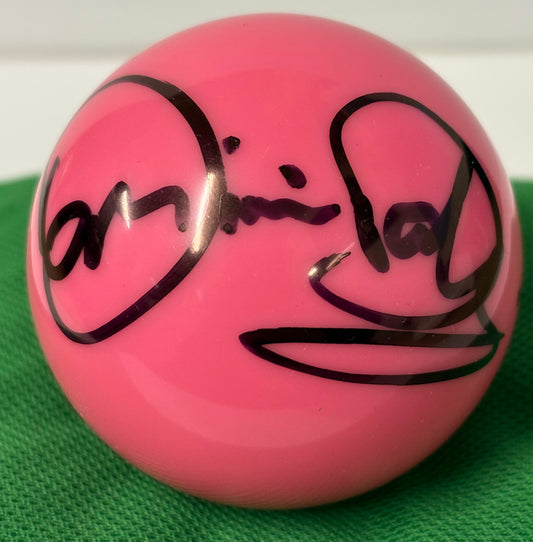 Snooker Commentator & Pundit Dominic Dale Signed Pink Snooker Ball + Cert