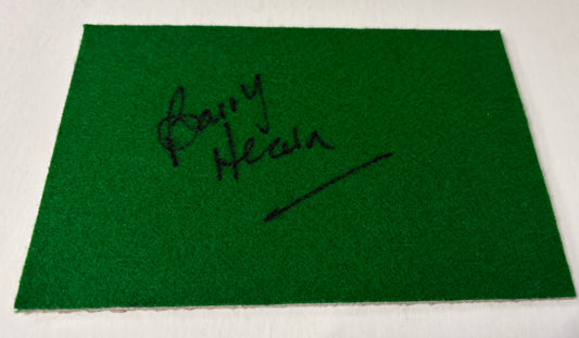 President of Matchroom Sport Barry Hearn Signed Green Snooker Baize + COA