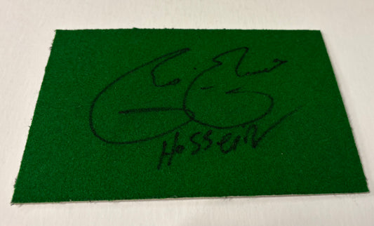 Iranian Snooker Player Hossein Vafaei Signed Green Snooker Baize + Cert