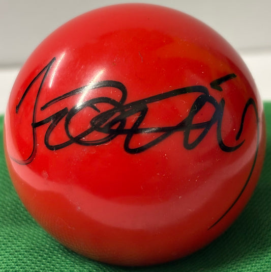 Iulian Boiko Signed Red Snooker Ball + Dealer COA