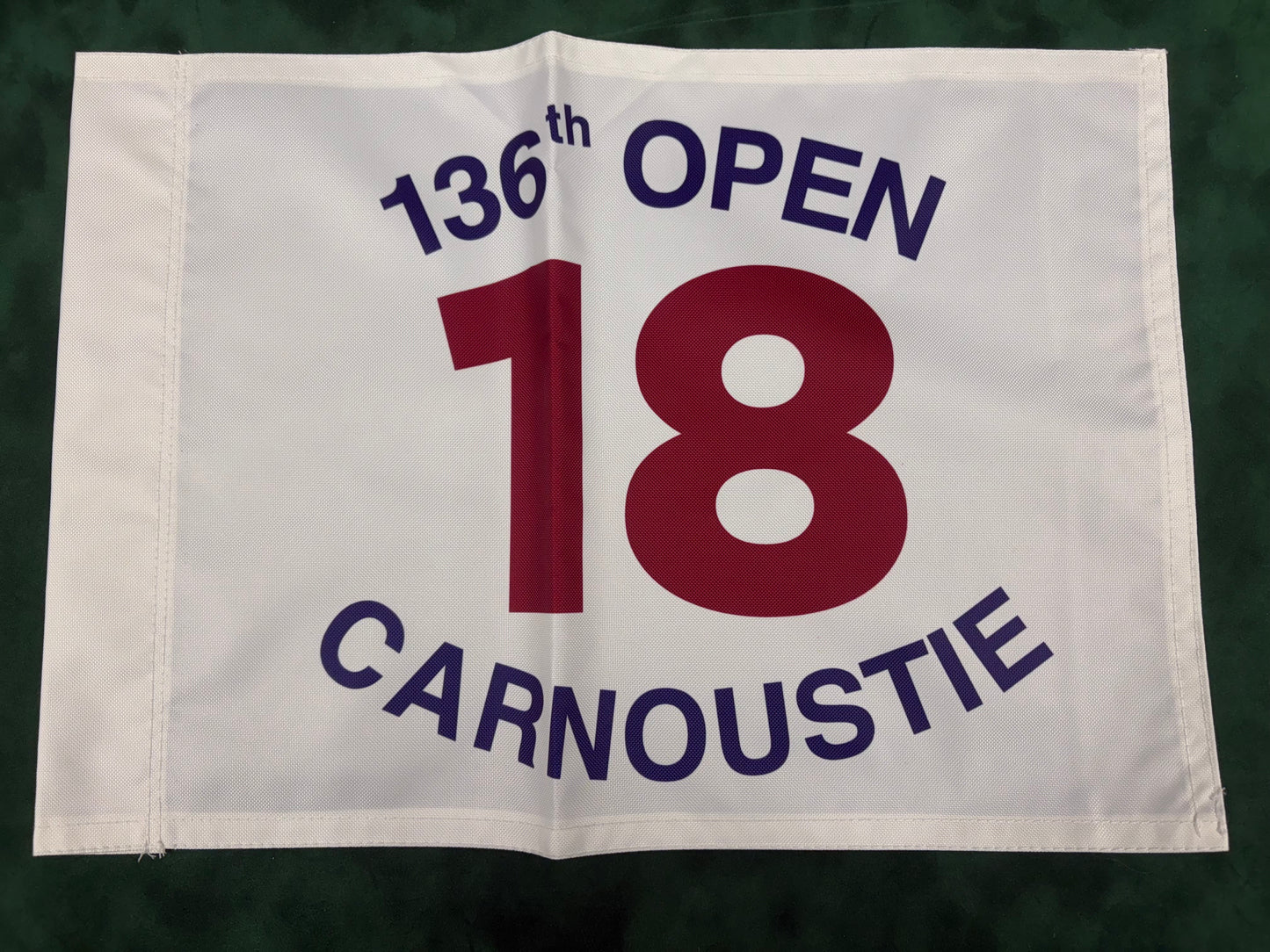 136th Open Championship at Carnoustie Unsigned Golf Flag (White)