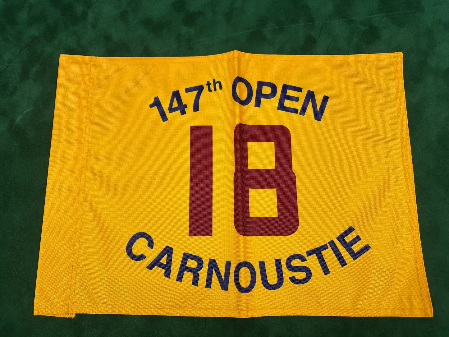 147th Open Championship at Carnoustie Unsigned Golf Flag (Yellow)