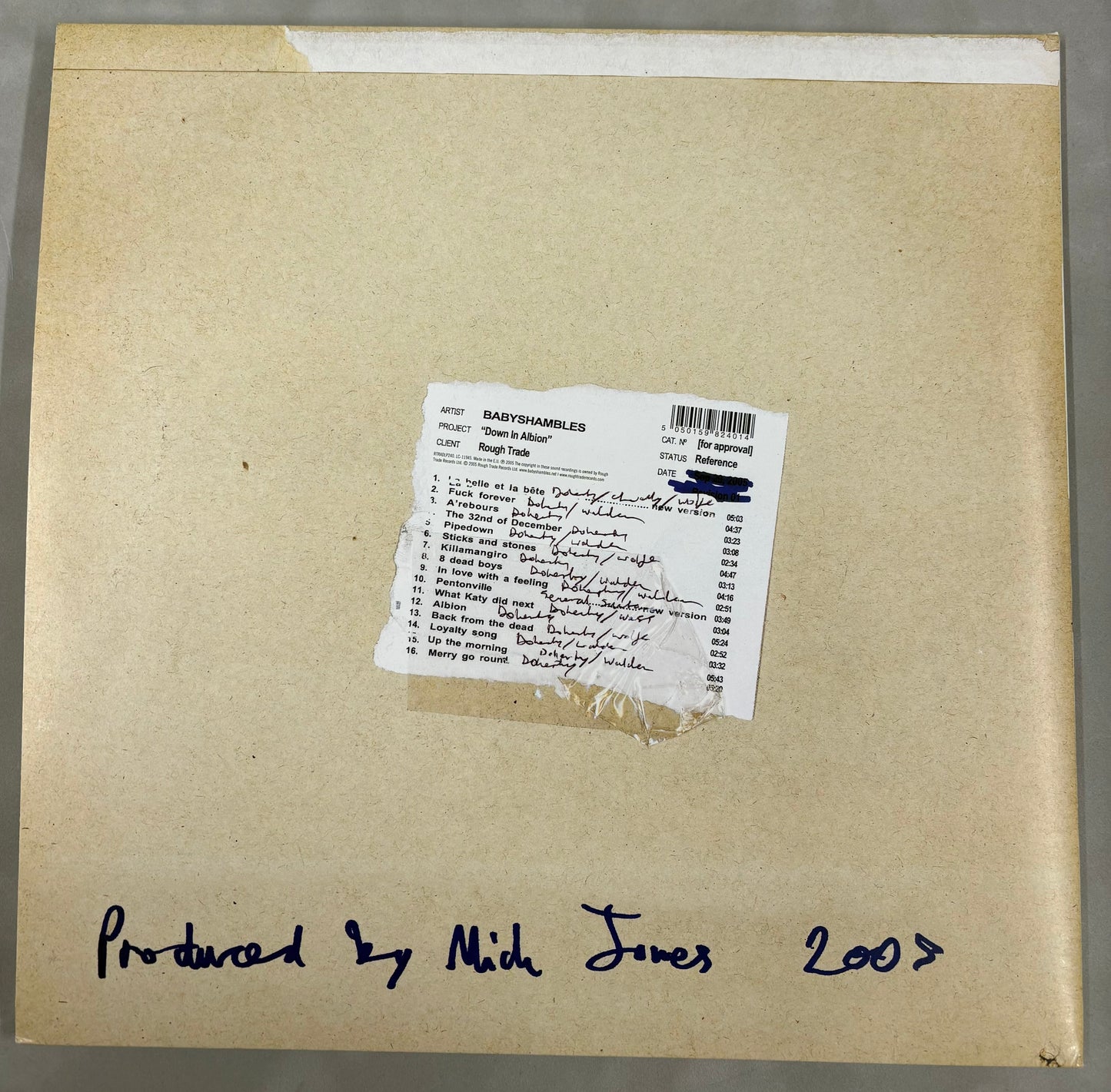Peter Doherty 'Babyshambles' Signed Down in Albion 12'' Vinyl with COA