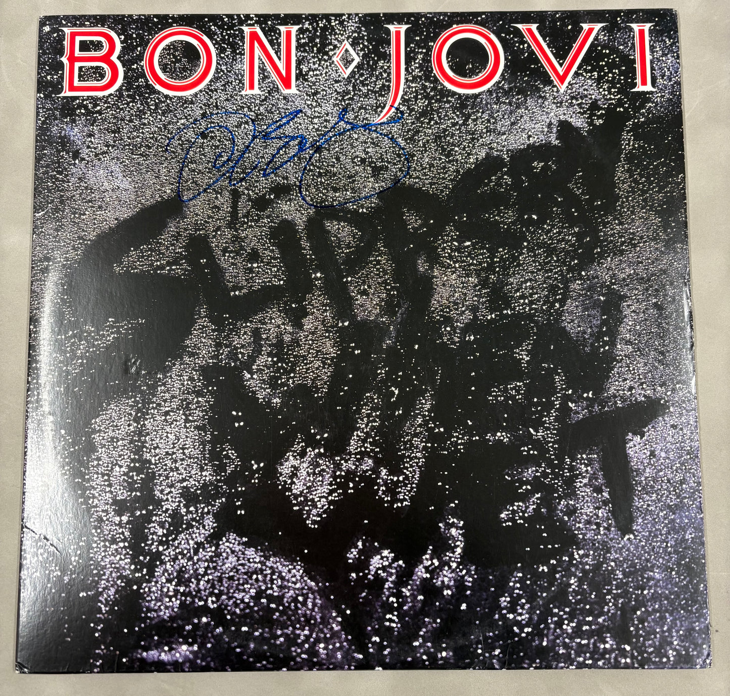 Jon Bon Jovi 'Bon Jovi' Signed Slippery When Wet 12'' Vinyl with COA