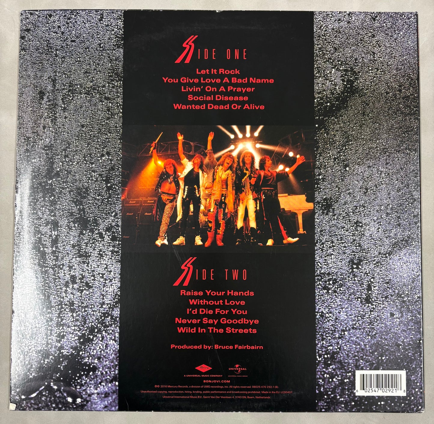 Jon Bon Jovi 'Bon Jovi' Signed Slippery When Wet 12'' Vinyl with COA