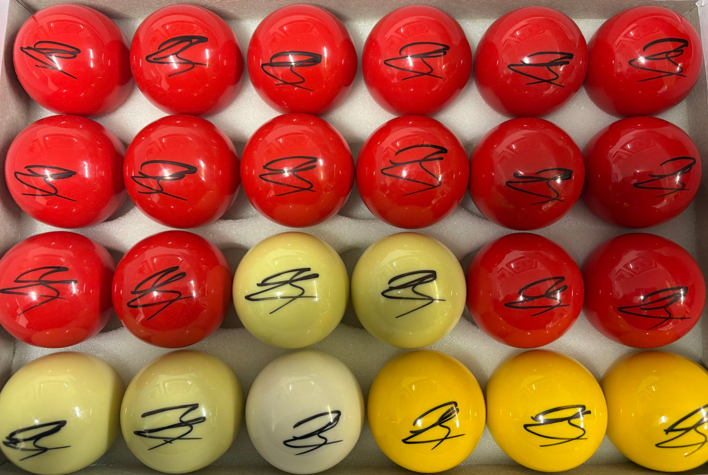 Luca Brecel Signed WHITE Snooker Ball + Dealer COA