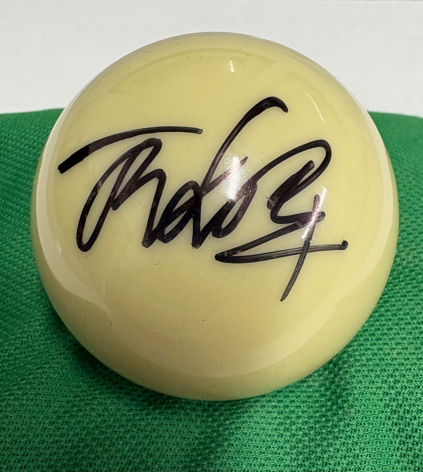 Ding Junhui Signed White Snooker Ball + Dealer COA