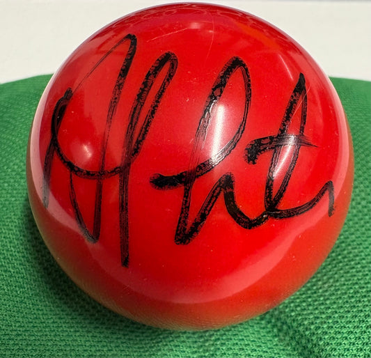 Ali Carter Signed 3/4 Size RED Snooker Ball + Dealer COA
