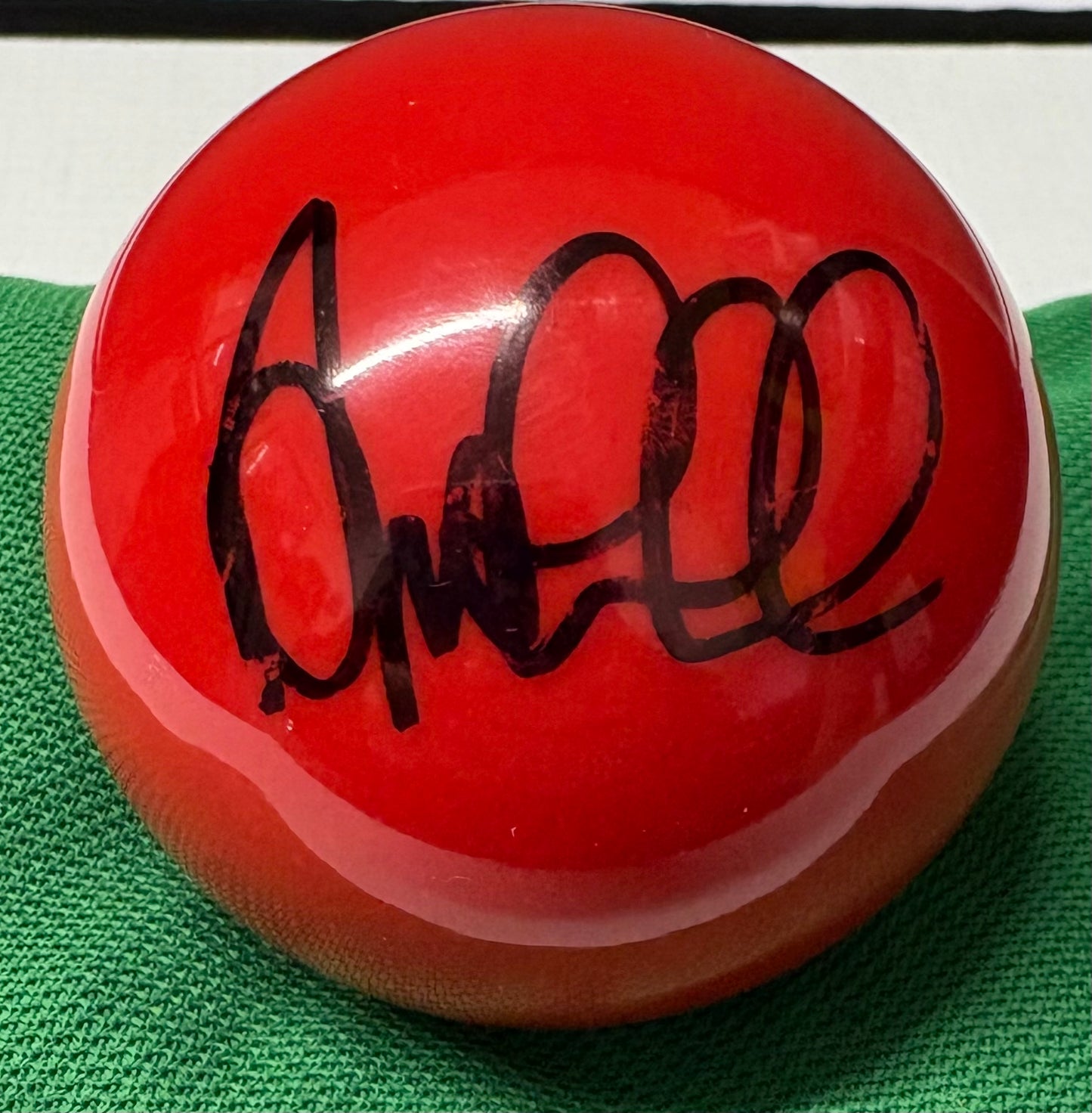 Anthony McGill Signed RED Snooker Ball + Dealer COA